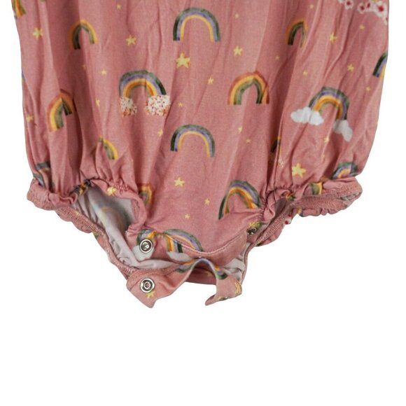 Posh Peanut‎ Baby Girl Long Sleeve Ruffled Rainbow Bubble Romper 12-18 Mos - Picture 4 of 6